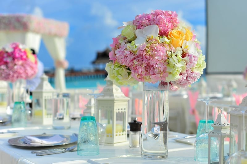 Tropical Wedding Table Setting
